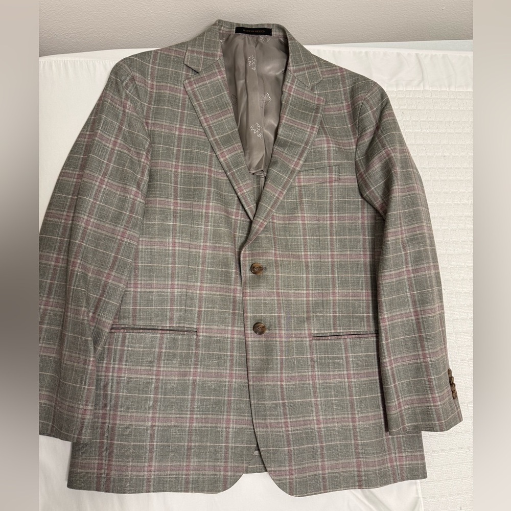 Jos.A.Bank Men’s Gray Plaid Blazer